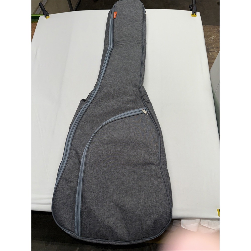 CAHAYA Guitar Bag Backpack Soft Sided, Zippered, Shoulder Straps, Gray